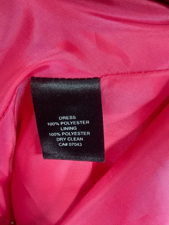 Jessica Howard Hot Pink Ruffled V-Neck Tie-Waist Dress size 12 - Picture 16 of 16